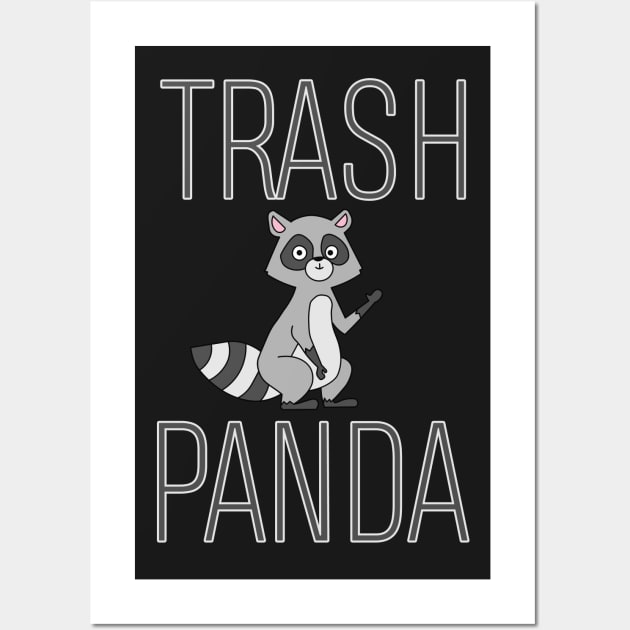 Trash Panda Cute Racoon Wall Art by charlescheshire